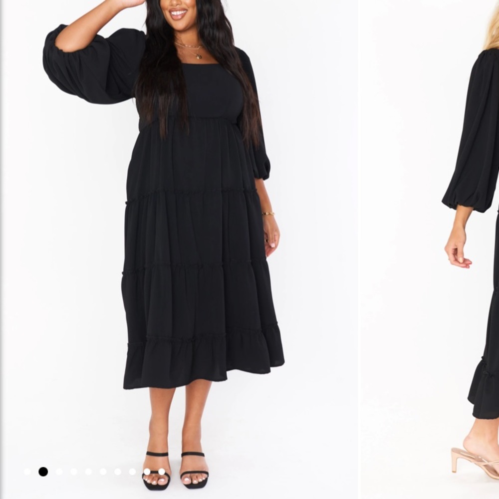 NWT Show Me Your Mumu Black Elaina Midi Dress